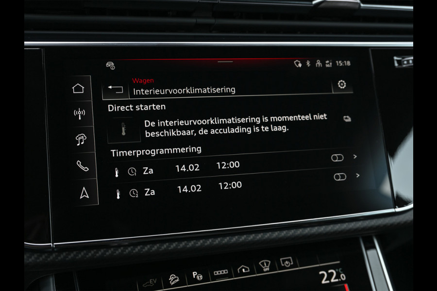 Audi Q8 60 TFSI e quattro | Audi Exclusive | B&O Advanced | S-seats met massage | Achteras besturing | Soft close | Adaptive cruise | Carbon inleg | Ambiance interieur | 360 camera | Verwarmbaar stuurwiel | Trekhaak