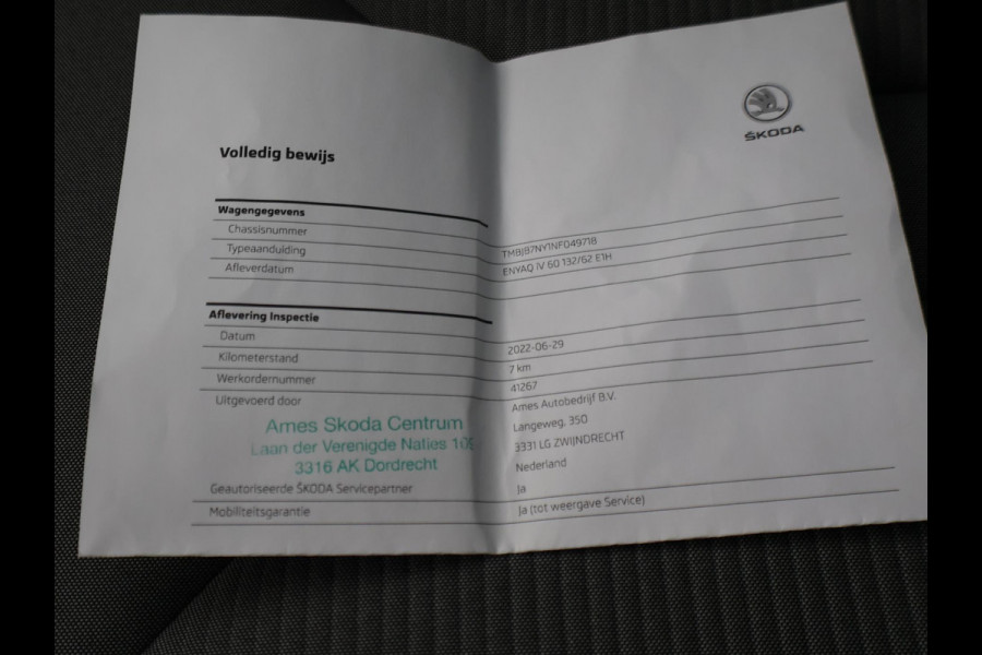 Škoda ENYAQ iV 60 + SFEERVERLICHTING | CAMERA | NAVIGATIE | APPLE CARPLAY | ANDROID AUTO | 19 INCH LMV