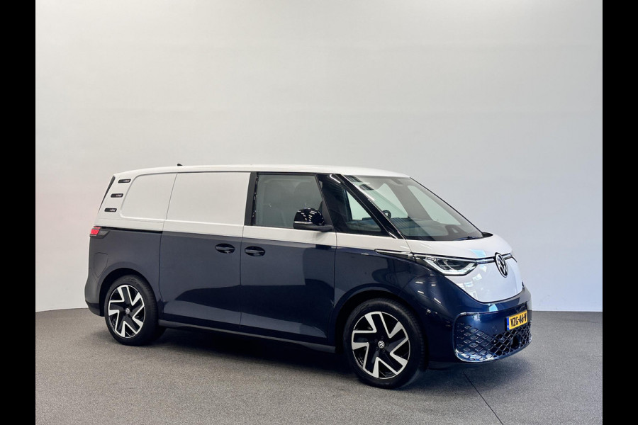 Volkswagen ID. Buzz Cargo 77 kWh SOH 96% Nieuwprijs €71233! Airco Navi Wireless Carplay IQ Light 20" LM Velgen Adaptive Cruise Control PDC VA + Camera Stoelverwarming Voorruit verwarming 3-Zits