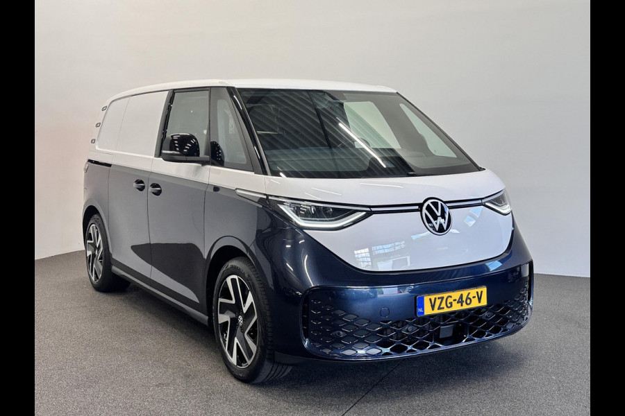 Volkswagen ID. Buzz Cargo 77 kWh SOH 96% Nieuwprijs €71233! Airco Navi Wireless Carplay IQ Light 20" LM Velgen Adaptive Cruise Control PDC VA + Camera Stoelverwarming Voorruit verwarming 3-Zits