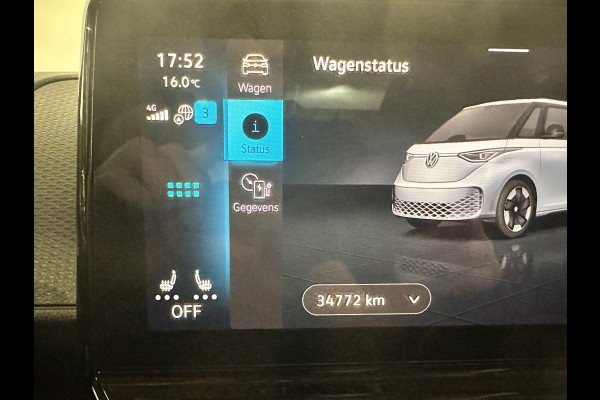 Volkswagen ID. Buzz Cargo 77 kWh SOH 96% Nieuwprijs €71233! Airco Navi Wireless Carplay IQ Light 20" LM Velgen Adaptive Cruise Control PDC VA + Camera Stoelverwarming Voorruit verwarming 3-Zits