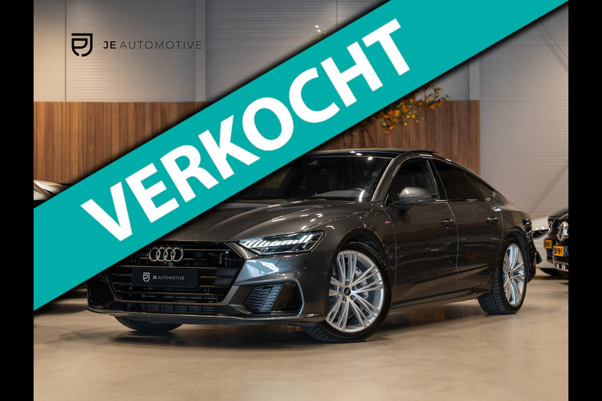 Audi A7 Sportback 50 TFSIe Quattro 3X S-Line, Matrix, Pano, Virtual, Carplay, ACC, Black Optik, B&O, 360 Cam, Dealer Onderhouden