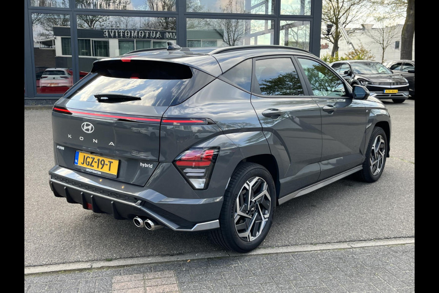 Hyundai Kona 1.6 GDI HEV N Line 1.518km! 12/2025! | ORIG. NL. NAP| ADAPTIEVE CRUISE CONTROL | SOH 100%! | BOSE AUDIO INSTALATIE | 360° CAMERA | 5 JAAR FABRIEKSGARANTIE| STOELVERWARMING + VENTILATIE|