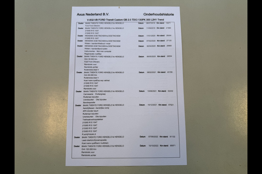 Ford Transit Custom 300 2.0 TDCI 130pk L2H1 Trend / euro 6 / vaste prijs rijklaar € 12.950 ex btw / lease vanaf € 218 / airco / cruise / navigatie / camera / trekhaak 2700 kg !