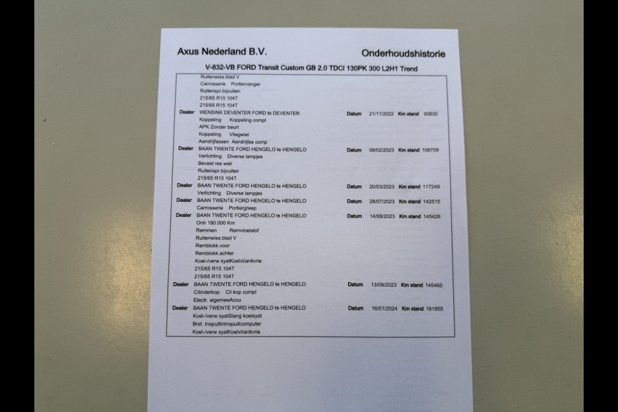 Ford Transit Custom 300 2.0 TDCI 130pk L2H1 Trend / euro 6 / vaste prijs rijklaar € 12.950 ex btw / lease vanaf € 218 / airco / cruise / navigatie / camera / trekhaak 2700 kg !