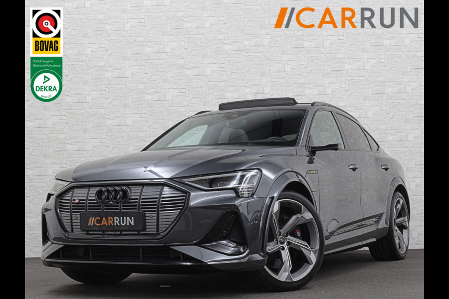 Audi e-tron Sportback S 504pk | RS-Stoelen | Panorama | 360 Camera | Valcona Leder | ACC | B&O Sound | Luchtvering | Soft-Close | Camera Spiegels | Nachtzicht | Keyless-Entry | Head-Up | 4-Zone Clima | Stoelverwarming V+A | Sfeerverlichting | Memory | Carplay |
