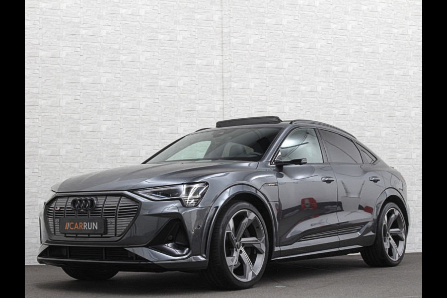 Audi e-tron Sportback S 504pk | RS-Stoelen | Panorama | 360 Camera | Valcona Leder | ACC | B&O Sound | Luchtvering | Soft-Close | Camera Spiegels | Nachtzicht | Keyless-Entry | Head-Up | 4-Zone Clima | Stoelverwarming V+A | Sfeerverlichting | Memory | Carplay |