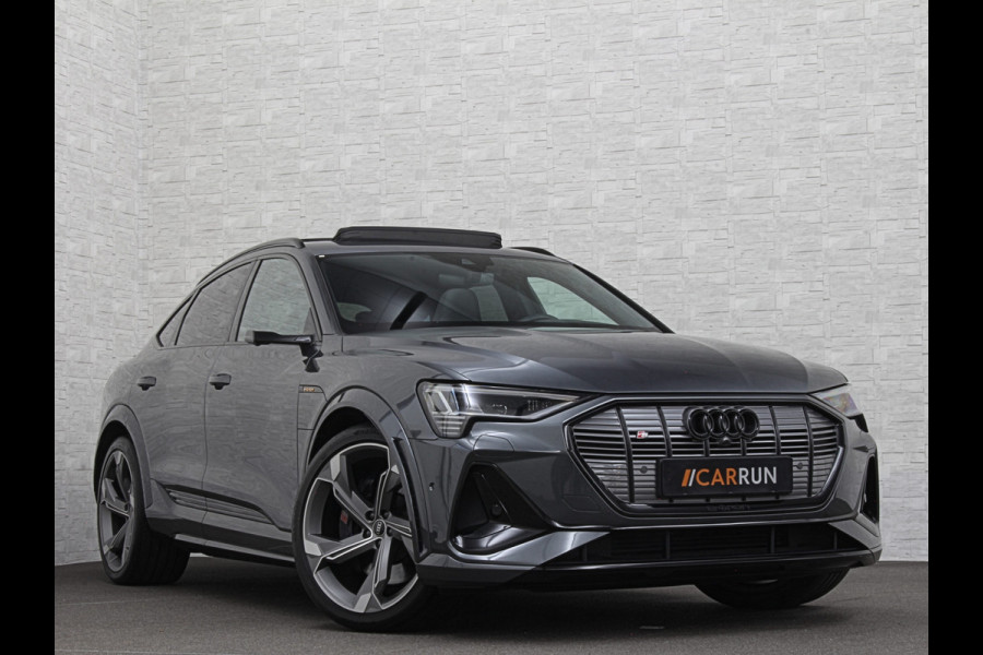 Audi e-tron Sportback S 504pk | RS-Stoelen | Panorama | 360 Camera | Valcona Leder | ACC | B&O Sound | Luchtvering | Soft-Close | Camera Spiegels | Nachtzicht | Keyless-Entry | Head-Up | 4-Zone Clima | Stoelverwarming V+A | Sfeerverlichting | Memory | Carplay |