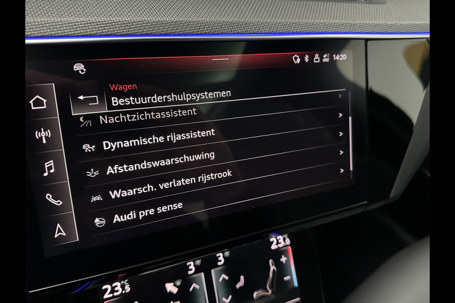 Audi e-tron Sportback S 504pk | RS-Stoelen | Panorama | 360 Camera | Valcona Leder | ACC | B&O Sound | Luchtvering | Soft-Close | Camera Spiegels | Nachtzicht | Keyless-Entry | Head-Up | 4-Zone Clima | Stoelverwarming V+A | Sfeerverlichting | Memory | Carplay |