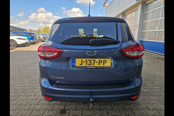 Ford C-MAX 1.0 Titanium Full Options! | Volledig dealer onderhouden | Trekhaak | Stoel stuur en voorruitverwarming | All weather banden | Parking Pack incl camera | Beide voorstoelen in hoogte verstelbaar | Bi xenon verl.