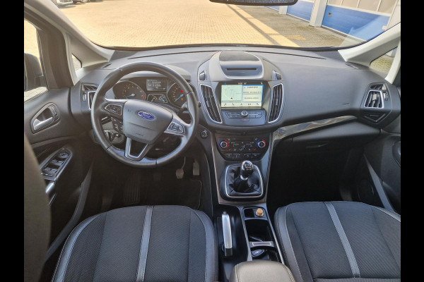 Ford C-MAX 1.0 Titanium Full Options! | Volledig dealer onderhouden | Trekhaak | Stoel stuur en voorruitverwarming | All weather banden | Parking Pack incl camera | Beide voorstoelen in hoogte verstelbaar | Bi xenon verl.