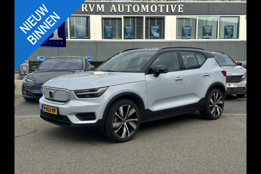 Volvo XC40 Recharge Plus SOH 93%| EERSTE EIG. ORIG. NL NAP| STOEL+ STUURVERWARMING| ELEK. TREKHAAK| ELEK. ACHTERKLEP| DODE HOEK SENSOR| DEALER ONDERHOUDEN | RIJKLAAR + 12 MND BOVAG GARANTIE |