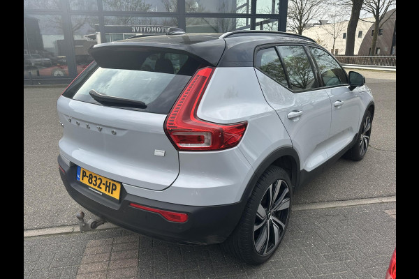Volvo XC40 Recharge Plus SOH 93%| EERSTE EIG. ORIG. NL NAP| STOEL+ STUURVERWARMING| ELEK. TREKHAAK| ELEK. ACHTERKLEP| DODE HOEK SENSOR| DEALER ONDERHOUDEN | RIJKLAAR + 12 MND BOVAG GARANTIE |