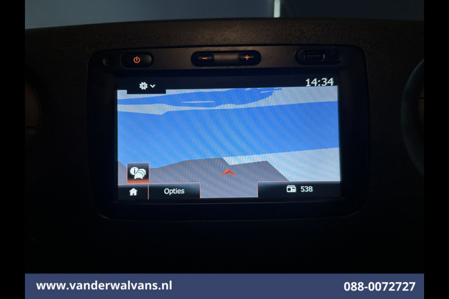 Opel Movano 2.3 CDTI 146pk L2H2 Euro6 Airco | Imperiaal | Navigatie | Camera | Cruisecontrol | 2500kg Trekhaak Parkeersensoren, Trap, Bijrijdersbank