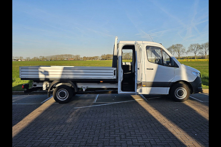 Mercedes-Benz Sprinter 315 L3 RWD Dubbele Cabine Airco Open-Laabak 3.5T-Trekhaak Euro6 150Pk!