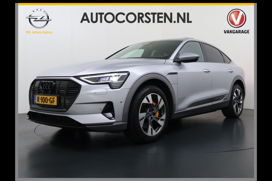 Audi e-tron Sportback 55 Quattro 408pk 95kWh SOH 90% Panorama-Schuifdak Leder Bang&Olufsen®-Audio Apple Carplay Android Auto Adap.Cruise Camera Navi L Elek.Stoelen+Memory+Verwarmd Lmv 20" Elek.Achterklep Virtual Cockpit Led Isofix DAB Bluetooth Privacy Glas Origineel Nederlandse Auto Nieuwprijs €93.721,-