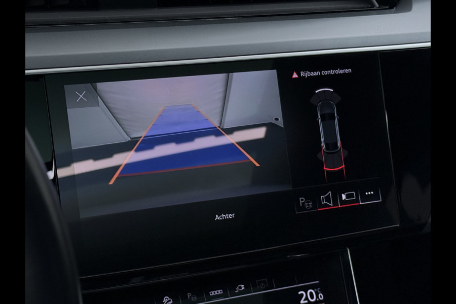Audi e-tron Sportback 55 Quattro 408pk 95kWh SOH 90% Panorama-Schuifdak Leder Bang&Olufsen®-Audio Apple Carplay Android Auto Adap.Cruise Camera Navi L Elek.Stoelen+Memory+Verwarmd Lmv 20" Elek.Achterklep Virtual Cockpit Led Isofix DAB Bluetooth Privacy Glas Origineel Nederlandse Auto Nieuwprijs €93.721,-