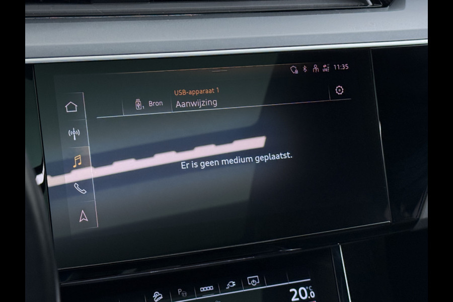 Audi e-tron Sportback 55 Quattro 408pk 95kWh SOH 90% Panorama-Schuifdak Leder Bang&Olufsen®-Audio Apple Carplay Android Auto Adap.Cruise Camera Navi L Elek.Stoelen+Memory+Verwarmd Lmv 20" Elek.Achterklep Virtual Cockpit Led Isofix DAB Bluetooth Privacy Glas Origineel Nederlandse Auto Nieuwprijs €93.721,-