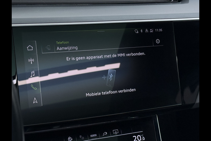 Audi e-tron Sportback 55 Quattro 408pk 95kWh SOH 90% Panorama-Schuifdak Leder Bang&Olufsen®-Audio Apple Carplay Android Auto Adap.Cruise Camera Navi L Elek.Stoelen+Memory+Verwarmd Lmv 20" Elek.Achterklep Virtual Cockpit Led Isofix DAB Bluetooth Privacy Glas Origineel Nederlandse Auto Nieuwprijs €93.721,-