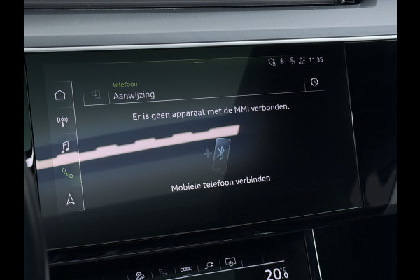 Audi e-tron Sportback 55 Quattro 408pk 95kWh SOH 90% Panorama-Schuifdak Leder Bang&Olufsen®-Audio Apple Carplay Android Auto Adap.Cruise Camera Navi L Elek.Stoelen+Memory+Verwarmd Lmv 20" Elek.Achterklep Virtual Cockpit Led Isofix DAB Bluetooth Privacy Glas Origineel Nederlandse Auto Nieuwprijs €93.721,-