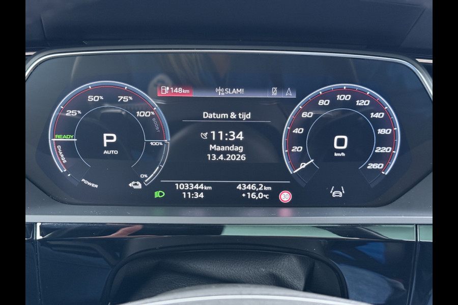 Audi e-tron Sportback 55 Quattro 408pk 95kWh SOH 90% Panorama-Schuifdak Leder Bang&Olufsen®-Audio Apple Carplay Android Auto Adap.Cruise Camera Navi L Elek.Stoelen+Memory+Verwarmd Lmv 20" Elek.Achterklep Virtual Cockpit Led Isofix DAB Bluetooth Privacy Glas Origineel Nederlandse Auto Nieuwprijs €93.721,-