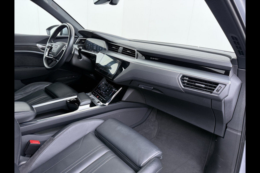 Audi e-tron Sportback 55 Quattro 408pk 95kWh SOH 90% Panorama-Schuifdak Leder Bang&Olufsen®-Audio Apple Carplay Android Auto Adap.Cruise Camera Navi L Elek.Stoelen+Memory+Verwarmd Lmv 20" Elek.Achterklep Virtual Cockpit Led Isofix DAB Bluetooth Privacy Glas Origineel Nederlandse Auto Nieuwprijs €93.721,-