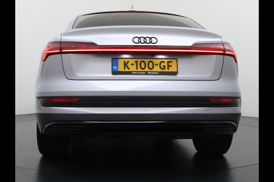 Audi e-tron Sportback 55 Quattro 408pk 95kWh SOH 90% Panorama-Schuifdak Leder Bang&Olufsen®-Audio Apple Carplay Android Auto Adap.Cruise Camera Navi L Elek.Stoelen+Memory+Verwarmd Lmv 20" Elek.Achterklep Virtual Cockpit Led Isofix DAB Bluetooth Privacy Glas Origineel Nederlandse Auto Nieuwprijs €93.721,-