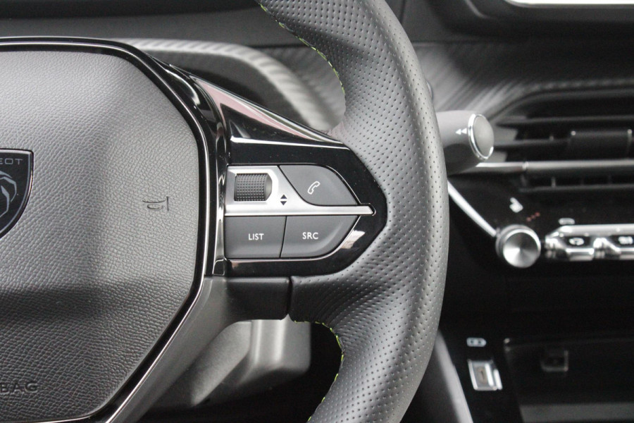 Peugeot e-208 EV GT 156PK 51 kWh | WARMTEPOMP | ALCANTARA "EXECUTIVE INTERIOR" (STOEL VERWARMING/ELEKTRISCH VERSTELBARE BESTUUDERSSTOEL MET MASSAGE FUNCTIE/ALCANTARA BEKLEDING | METAALLAK "JAUNE AGUENDA" | DRIVE ASSIST PLUS PACK (ADAPTIVE CRUISE CONTROL/STOP & GO FUNCTIE/LANE KEEPING/POSITIONING ASSIST) | 17" LICHTMETALEN VELGEN "YANAKA" | SFEER VERLICHTING IN 8 KLEUREN | KEYLESS ENTRY/START | DRAADLOZE APPLE CARPLAY/ANDROID AUTO | DRAADLOZE TELEFOONLADER | VISION & NAVIGATION PACK (NAVIGATIE/HD CAMERA VOOR EN ACHTER/DODEHOEK BEWAKING/INSTAPVERLICHTING | FULL LED KOPLAMPEN |