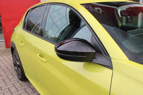 Peugeot e-208 EV GT 156PK 51 kWh | WARMTEPOMP | ALCANTARA "EXECUTIVE INTERIOR" (STOEL VERWARMING/ELEKTRISCH VERSTELBARE BESTUUDERSSTOEL MET MASSAGE FUNCTIE/ALCANTARA BEKLEDING | METAALLAK "JAUNE AGUENDA" | DRIVE ASSIST PLUS PACK (ADAPTIVE CRUISE CONTROL/STOP & GO FUNCTIE/LANE KEEPING/POSITIONING ASSIST) | 17" LICHTMETALEN VELGEN "YANAKA" | SFEER VERLICHTING IN 8 KLEUREN | KEYLESS ENTRY/START | DRAADLOZE APPLE CARPLAY/ANDROID AUTO | DRAADLOZE TELEFOONLADER | VISION & NAVIGATION PACK (NAVIGATIE/HD CAMERA VOOR EN ACHTER/DODEHOEK BEWAKING/INSTAPVERLICHTING | FULL LED KOPLAMPEN |