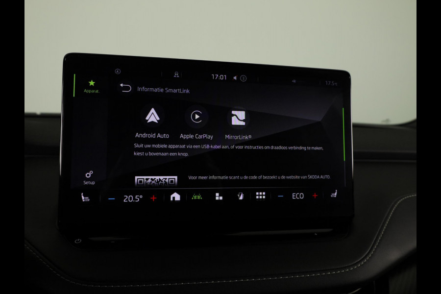 Škoda Enyaq 60 Sportline 180pk | Navigatie | 20 inch Lichtmetalen velgen | Elektrisch verstelbare voorstoel | Matrix Led | Parkeercamera | Stoelverwarming