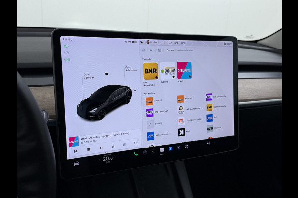 Tesla Model 3 Performance 513pk AWD Facelift Warmtepomp Elek.Achterklep Dubbelglas Lmv 20" AutoPilot Panoramadak Adaptive Cruise Camera's Leer Elektr.Stuur+Stoel+Geheugen Stoel+Bank-Verwarmd Keyless Wifi 4WD 1e Eigenaar Origineel Nederlandse Auto SOH 81%