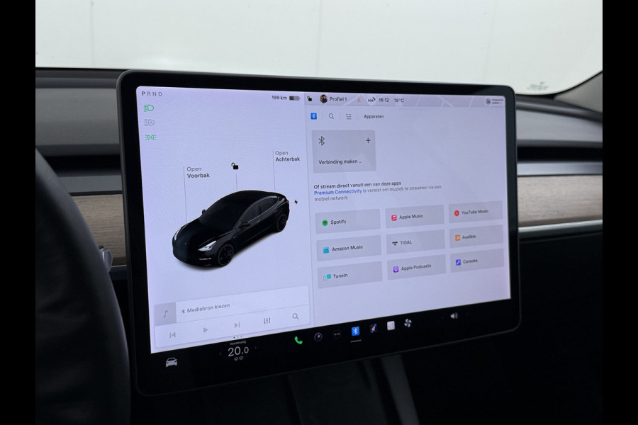 Tesla Model 3 Performance 513pk AWD Facelift Warmtepomp Elek.Achterklep Dubbelglas Lmv 20" AutoPilot Panoramadak Adaptive Cruise Camera's Leer Elektr.Stuur+Stoel+Geheugen Stoel+Bank-Verwarmd Keyless Wifi 4WD 1e Eigenaar Origineel Nederlandse Auto SOH 81%