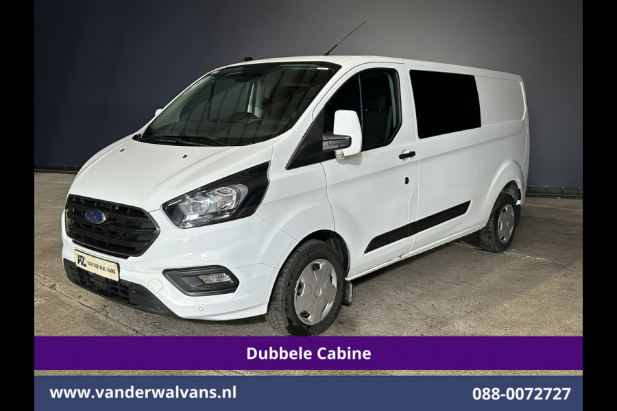 Ford Transit Custom 2.0 TDCI 131pk L2H1 Dubbele Cabine Euro6 Airco | 6-Zits | Cruisecontrol | 2550kg Trekhaak Verwarmde voorruit, Parkeersensoren
