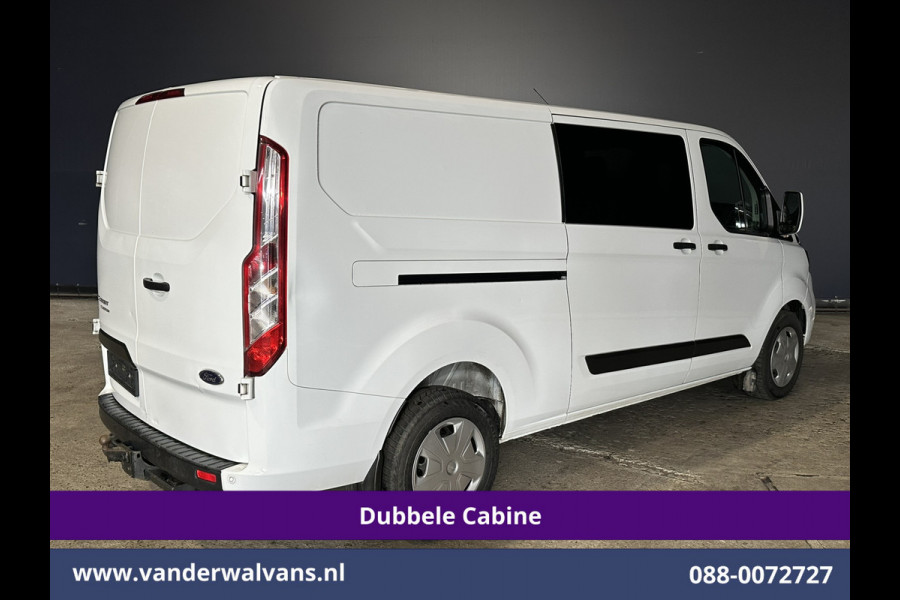 Ford Transit Custom 2.0 TDCI 131pk L2H1 Dubbele Cabine Euro6 Airco | 6-Zits | Cruisecontrol | 2550kg Trekhaak Verwarmde voorruit, Parkeersensoren