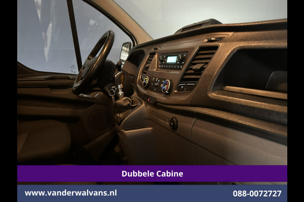 Ford Transit Custom 2.0 TDCI 131pk L2H1 Dubbele Cabine Euro6 Airco | 6-Zits | Cruisecontrol | 2550kg Trekhaak Verwarmde voorruit, Parkeersensoren