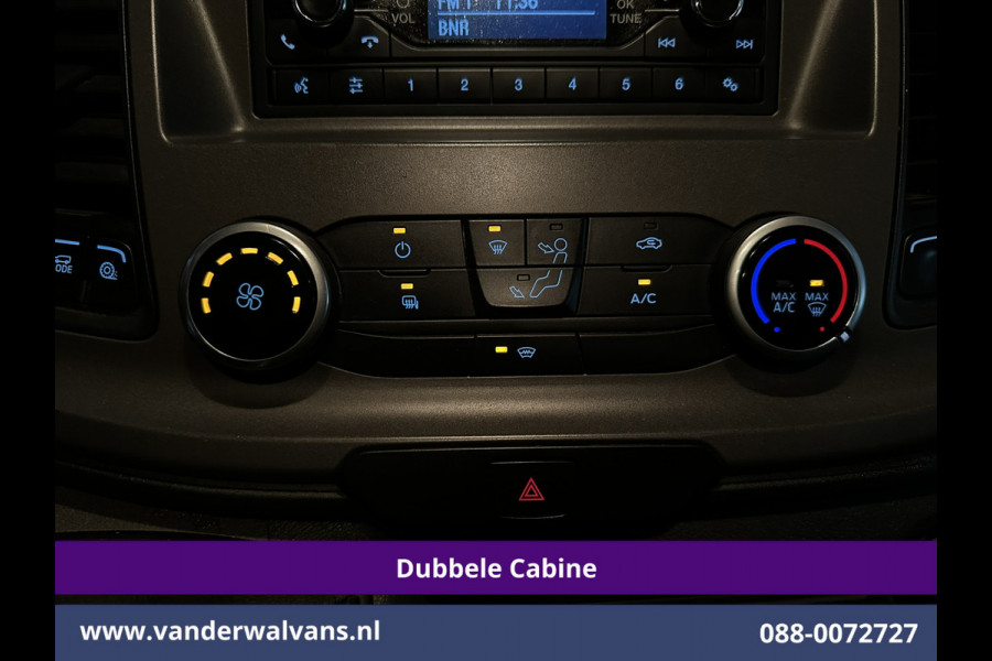 Ford Transit Custom 2.0 TDCI 131pk L2H1 Dubbele Cabine Euro6 Airco | 6-Zits | Cruisecontrol | 2550kg Trekhaak Verwarmde voorruit, Parkeersensoren