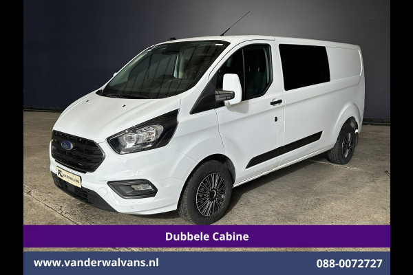 Ford Transit Custom 2.0 TDCI 131pk L2H1 Dubbele Cabine Euro6 Airco | 6-Zits | Cruisecontrol | 2550kg Trekhaak Verwarmde voorruit, Parkeersensoren
