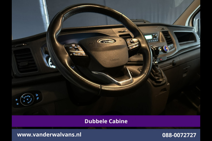 Ford Transit Custom 2.0 TDCI 131pk L2H1 Dubbele Cabine Euro6 Airco | 6-Zits | Cruisecontrol | 2550kg Trekhaak Verwarmde voorruit, Parkeersensoren