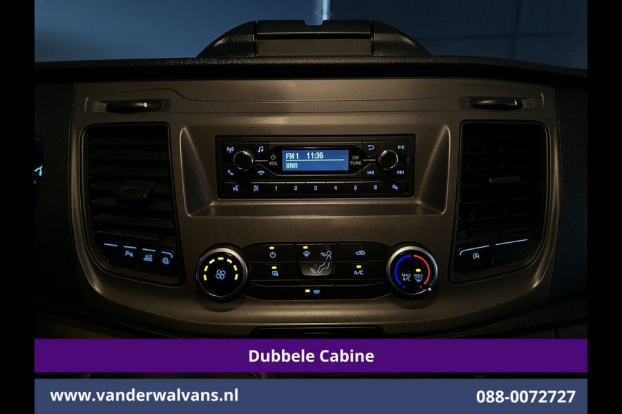Ford Transit Custom 2.0 TDCI 131pk L2H1 Dubbele Cabine Euro6 Airco | 6-Zits | Cruisecontrol | 2550kg Trekhaak Verwarmde voorruit, Parkeersensoren