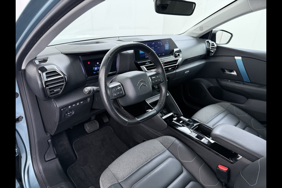 Citroën Ë-C4 50kWh SOH 100% Panorama-Schuifdak Stoel+Stuurverwarming Head-Up Display Adap.Cruise 360°Camera Apple Carplay Android Auto Navi E Keyless Lmv Led Isofix DAB Lane Assist Voorruitverwarming Regen-Lichtsensor Dodehoek detector Bluetooth Rijstrooksensor