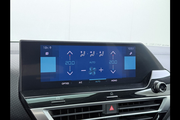 Citroën Ë-C4 50kWh SOH 100% Panorama-Schuifdak Stoel+Stuurverwarming Head-Up Display Adap.Cruise 360°Camera Apple Carplay Android Auto Navi E Keyless Lmv Led Isofix DAB Lane Assist Voorruitverwarming Regen-Lichtsensor Dodehoek detector Bluetooth Rijstrooksensor