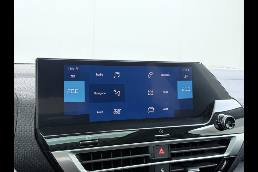 Citroën Ë-C4 50kWh SOH 100% Panorama-Schuifdak Stoel+Stuurverwarming Head-Up Display Adap.Cruise 360°Camera Apple Carplay Android Auto Navi E Keyless Lmv Led Isofix DAB Lane Assist Voorruitverwarming Regen-Lichtsensor Dodehoek detector Bluetooth Rijstrooksensor