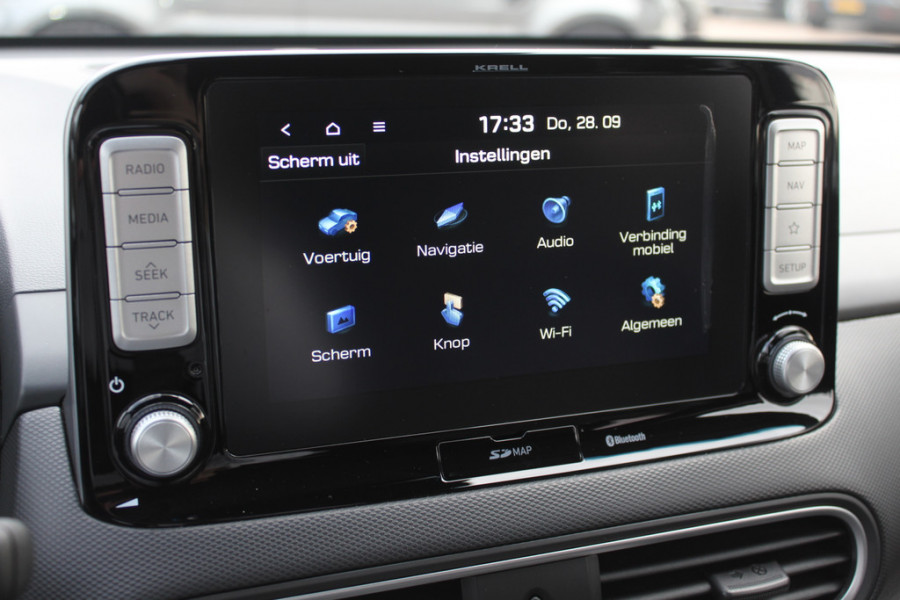 Hyundai Kona EV Premium 64 kWh / Trekhaak / Camera / Leder / Head-up / 18'' / Navigatie / Stuur+Stoelverwarming / Keyless / KRELL Audio / DAB / ACC