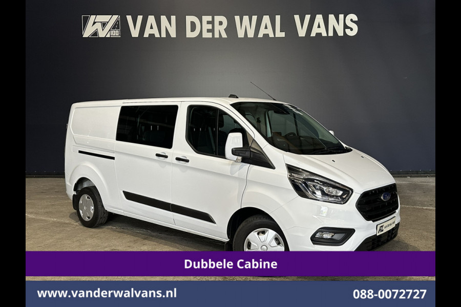 Ford Transit Custom 2.0 TDCI 131pk L2H1 Dubbele Cabine Euro6 Airco | 6-Zits | Camera | Apple Carplay | Xenon | Cruisecontrol 2540kg Trekhaak, Android Auto, Verwarmde voorruit, Parkeersensoren