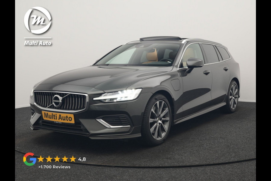 Volvo V60 T8 Twin Engine AWD Inscription PHEV 390pk | Panodak | Lederen Sportstoelen & Stuur Verwarmd | Apple Carplay | Navigatie | Cruise Control | Virtual | Achterbank Verwarmd | 18"L.M | Plug In Hybrid |