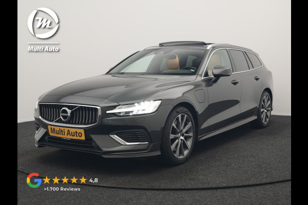 Volvo V60 T8 Twin Engine AWD Inscription PHEV 390pk | Panodak | Lederen Sportstoelen & Stuur Verwarmd | Apple Carplay | Navigatie | Cruise Control | Virtual | Achterbank Verwarmd | 18"L.M | Plug In Hybrid |