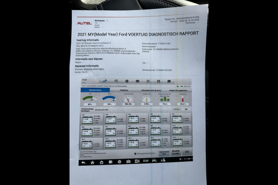 Ford Mustang Mach-E Extended RWD 98 kWh | SOH 94% | Panoramadak | 360 Camera | Bang & Olufsen | Apple Carplay | Cruise Control |