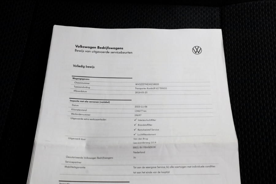 Volkswagen Transporter T6 2.0 TDI E6 Lang D.C. Comfortline Airco/Navi/Achterklep 05-2018