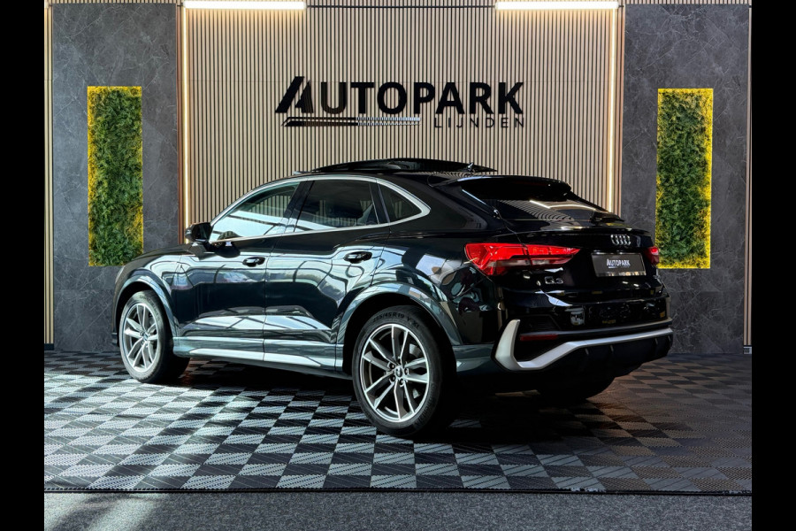 Audi Q3 Sportback 35 TFSI S-LINE|PANO|VIRTUAL|KEYLESS|GARANTIE 2028|CARPLAY|SFEERVERLICHTING|TREKHAAK|DEALER ONDERHOUDEN|VOL!