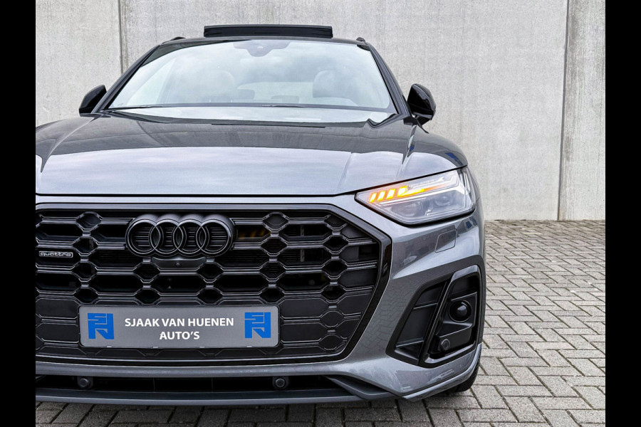 Audi Q5 50TFSI e 299PK Quattro Competition S Edition S-Line 1é Eig! Panoramadak|S-Kuipstoelen|360°View|Matrix|Carbon|Ambiance|SQ5!